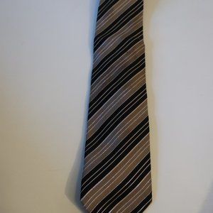 Mens Dolce & Gabbana Black, Gray Striped Tie